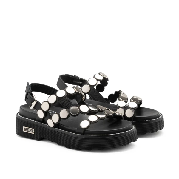 CULT - Sandalo nero con borchie - clw477000