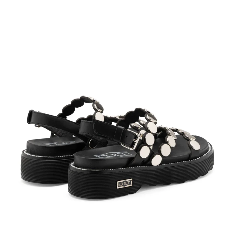 CULT - Sandalo nero con borchie - clw477000