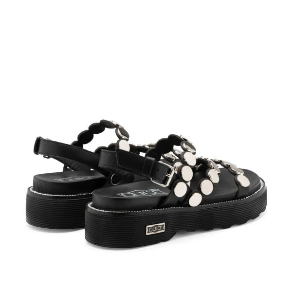 CULT - Sandalo nero con borchie - clw477000
