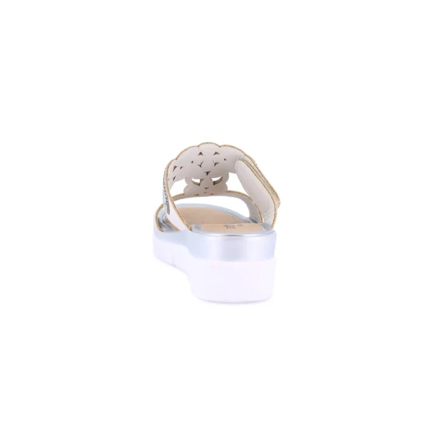 GRUNLAND - Ciabatta latte con strass con zeppa - ci3142-g7