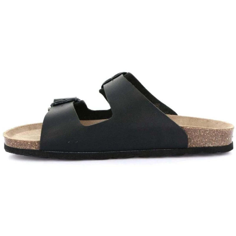 GRUNLAND - Ciabatta nera con fibbie - 