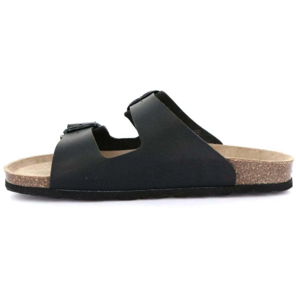 GRUNLAND - Ciabatta nera con fibbie - 
