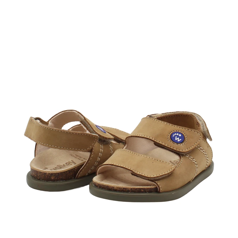 WALKEY - Sandalo beige con velcri - y1b2-44065-0124500