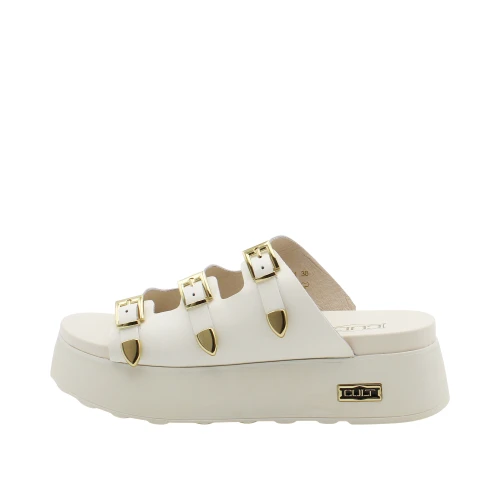 CULT - Ciabatta bianca con fibbie - clw473901