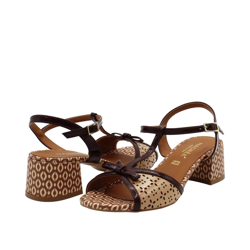 NACREE - Sandalo marrone e beige - 764012