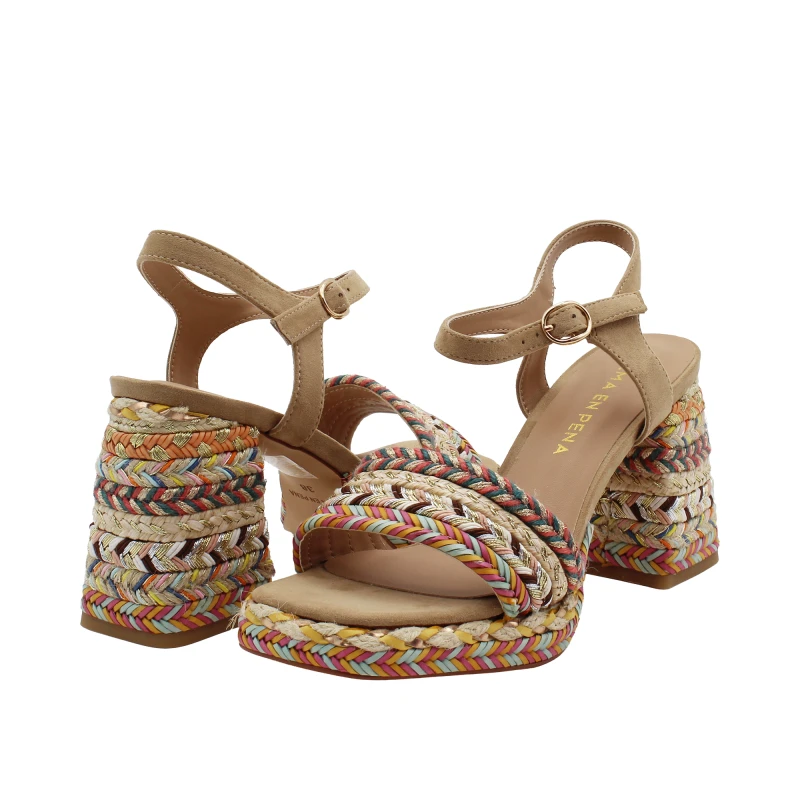 ALMA EN PENA - Sandalo in corda multicolore - 51301