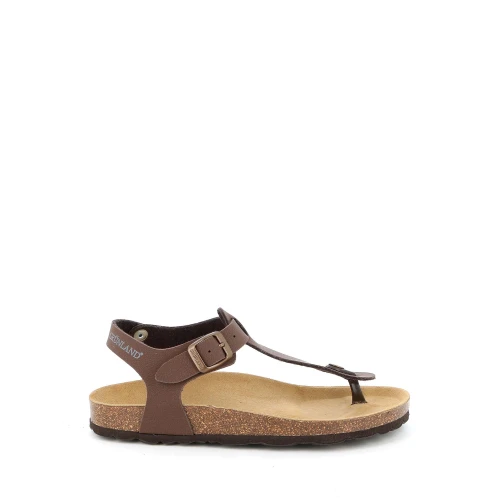 GRUNLAND - Sandalo infradito marrone - sb1183-40