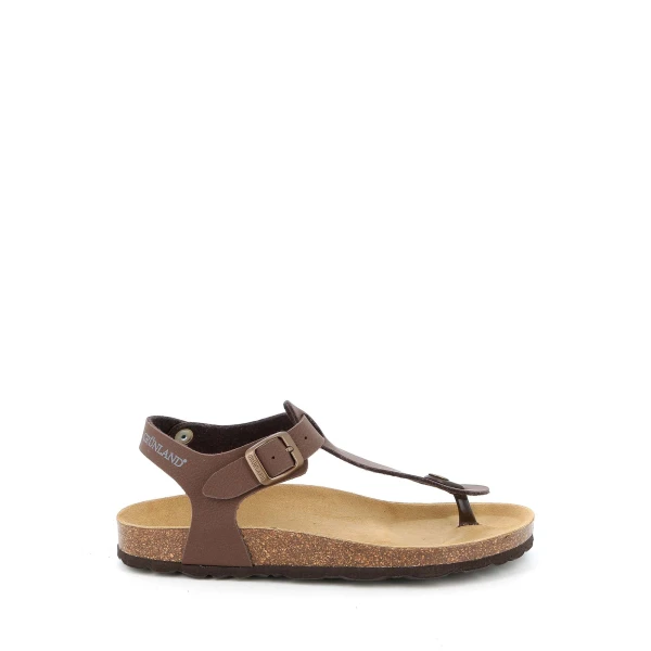 GRUNLAND - Sandalo infradito marrone - sb1183-40