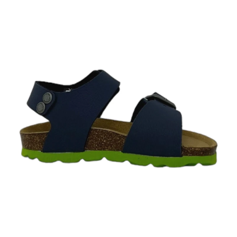 GRUNLAND - Sandalo blu con fibbie - sb0901-40luce