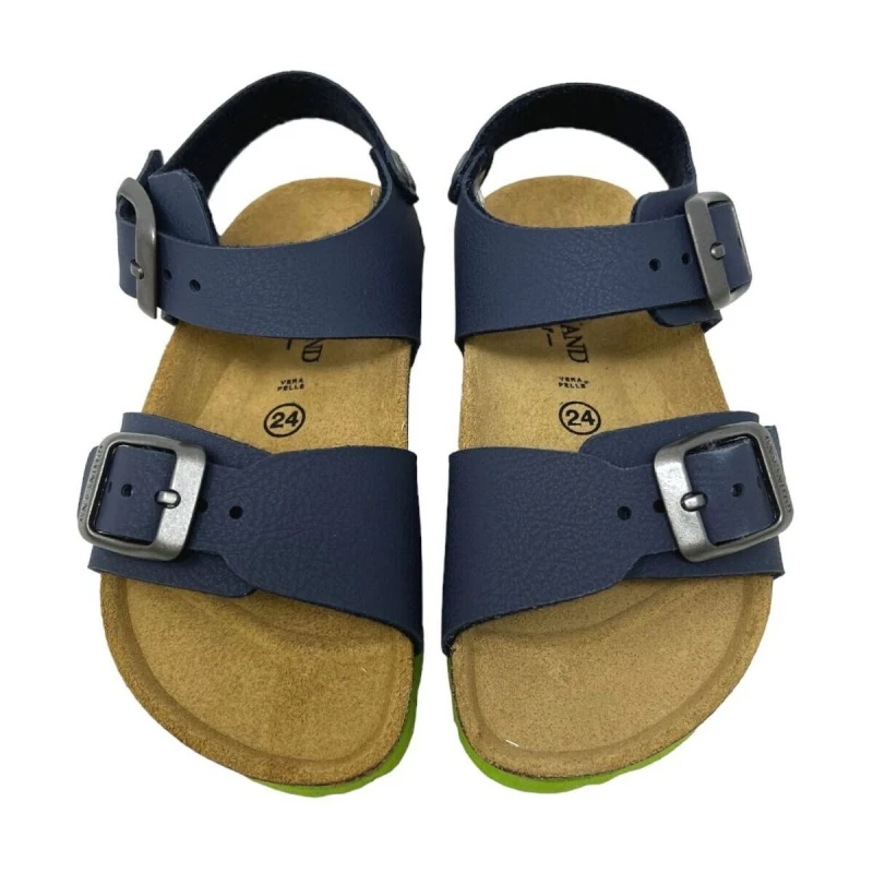 GRUNLAND - Sandalo blu con fibbie - sb0901-40luce