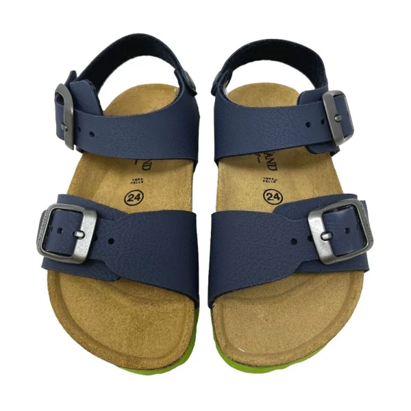 GRUNLAND - Sandalo blu con fibbie - sb0901-40luce