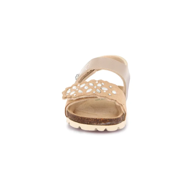 GRUNLAND - Sandalo beige e oro con strass - sb1361-40 aria
