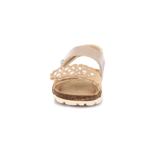 GRUNLAND - Sandalo beige e oro con strass - sb1361-40 aria