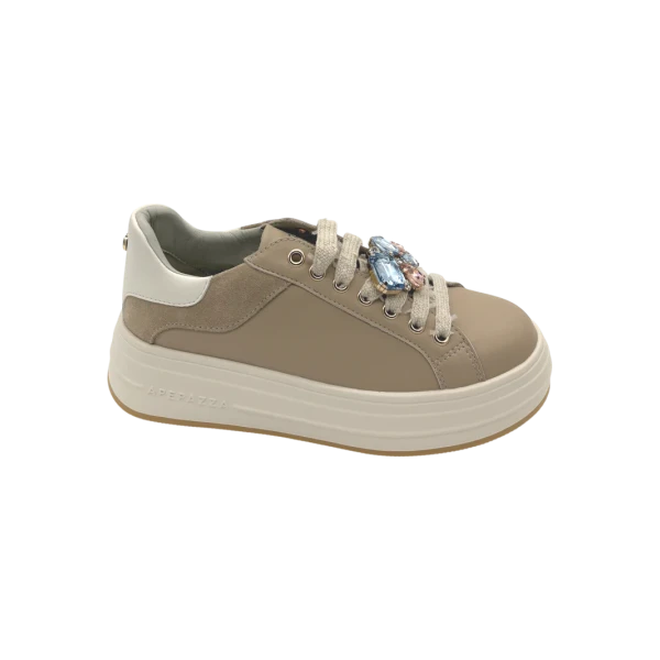 APEPAZZA - Sneakers beige con charms - s6lifty15/les