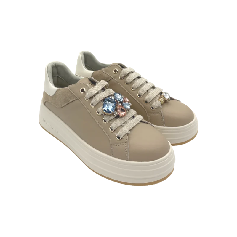 APEPAZZA - Sneakers beige con charms - s6lifty15/les