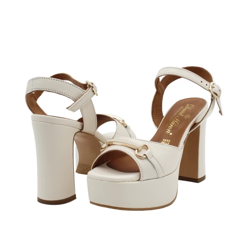 DAVID HARON - Sandalo beige con plateau - 220z 2