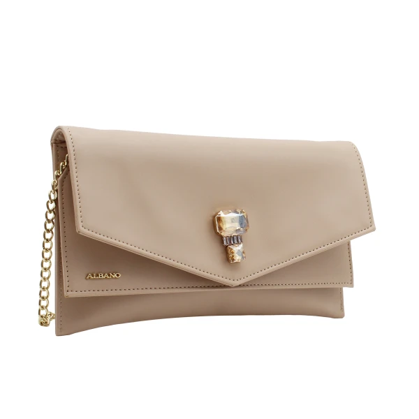ALBANO - Borsa nude con accessorio - a1054