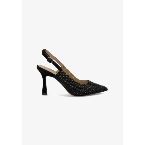 Decollete' scianel nero con strass