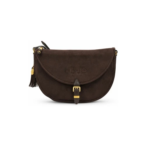 LIU JO - Borsa marrone in camoscio con tracolla - af6009t711a