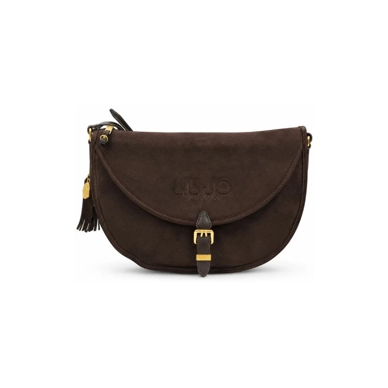 LIU JO - Borsa marrone in camoscio con tracolla - af6009t711a
