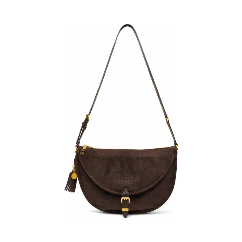 LIU JO - Borsa marrone in camoscio con tracolla - af6009t711a