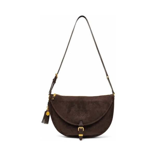 LIU JO - Borsa marrone in camoscio con tracolla - af6009t711a