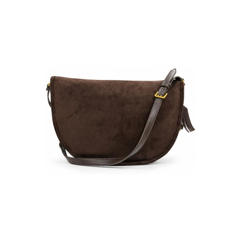 LIU JO - Borsa marrone in camoscio con tracolla - af6009t711a