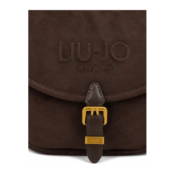 LIU JO - Borsa marrone in camoscio con tracolla - af6009t711a