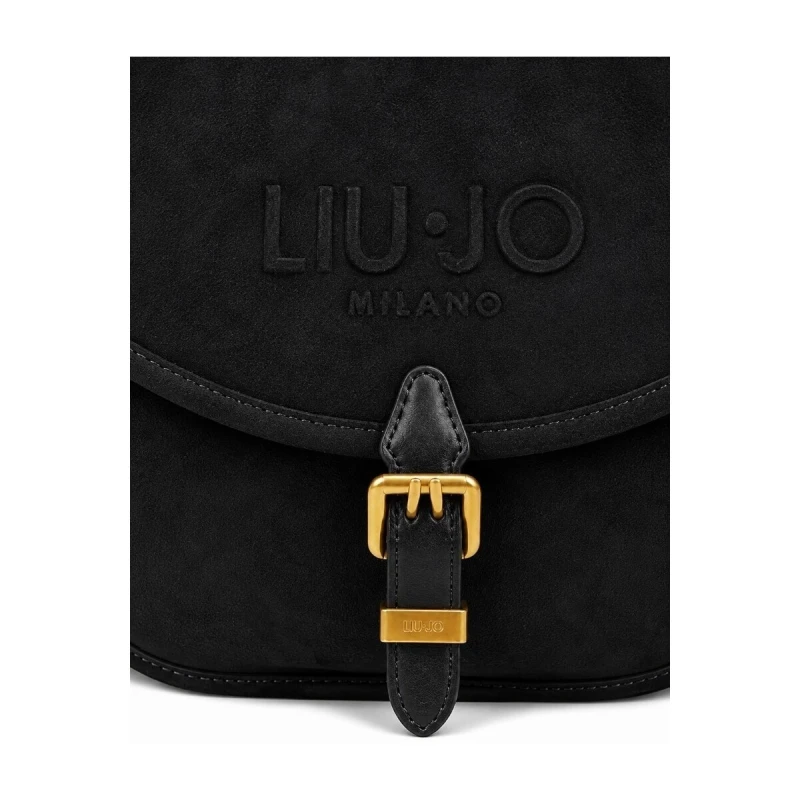 LIU JO - Borsa nera in camoscio con tracolla - af6009t711a