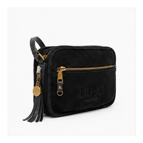LIU JO - Borsa nera in camoscio con tracolla - af6011t711a 2