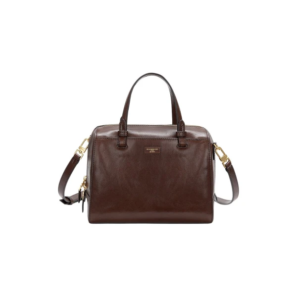 NANNINI - Borsa marrone con manici e tracolla - 20724