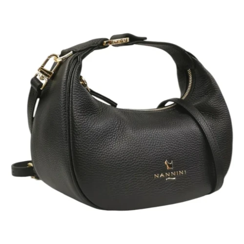 NANNINI - Borsa nera con manico e tracolla - 18408
