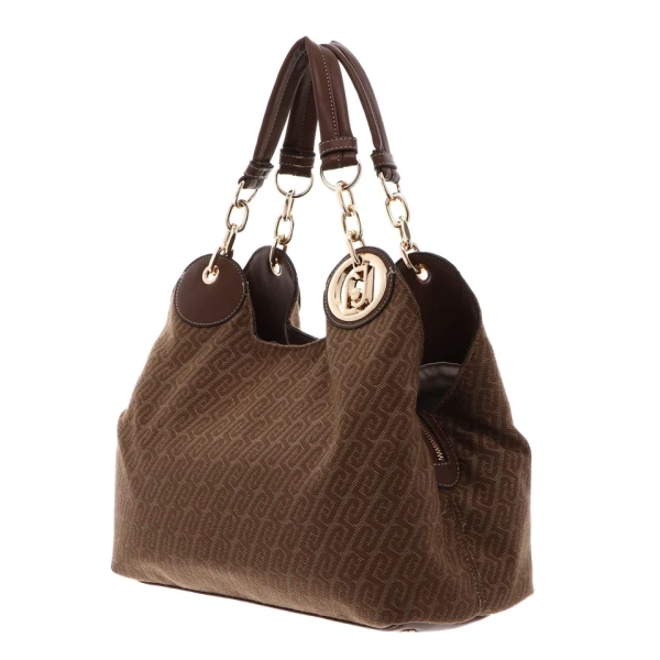 LIU JO - Borsa tabacco logata con tracolle - af6024t706a