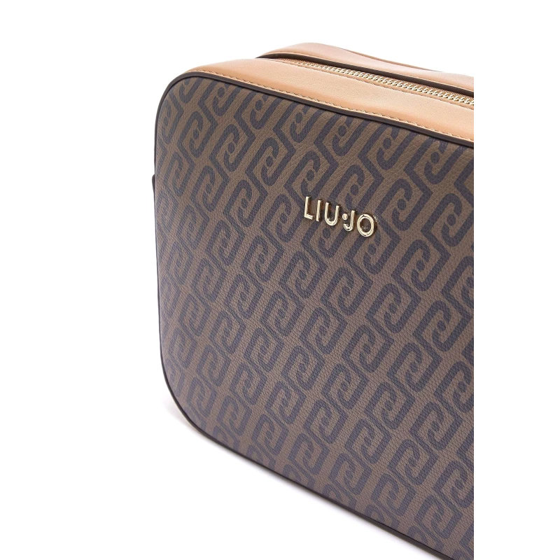 LIU JO - Borsa marrone logata con tracolla - af6211e1137
