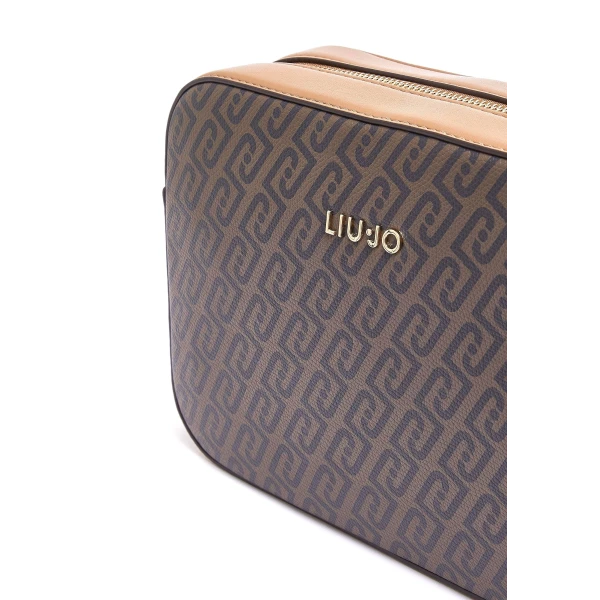 LIU JO - Borsa marrone logata con tracolla - af6211e1137