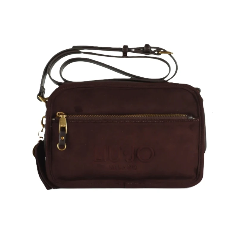 LIU JO - Borsa marrone in camoscio con tracolla - af6011t711a