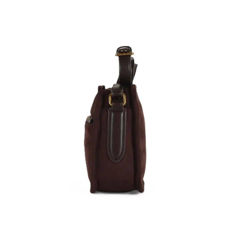 LIU JO - Borsa marrone in camoscio con tracolla - af6011t711a
