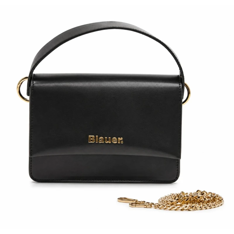 BLAUER - Borsa nera con con logo e manico - f6min02pu/mig