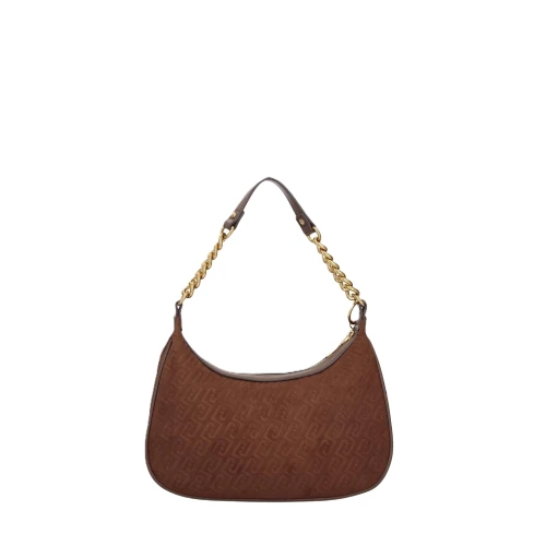 LIU JO - Borsa marrone con logo e charms -  2