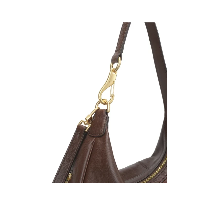 NANNINI - Borsa marrone con manico e tracolla - 22216