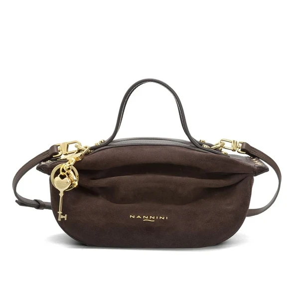 NANNINI - Borsa marrone in pelle e camoscio - 21331