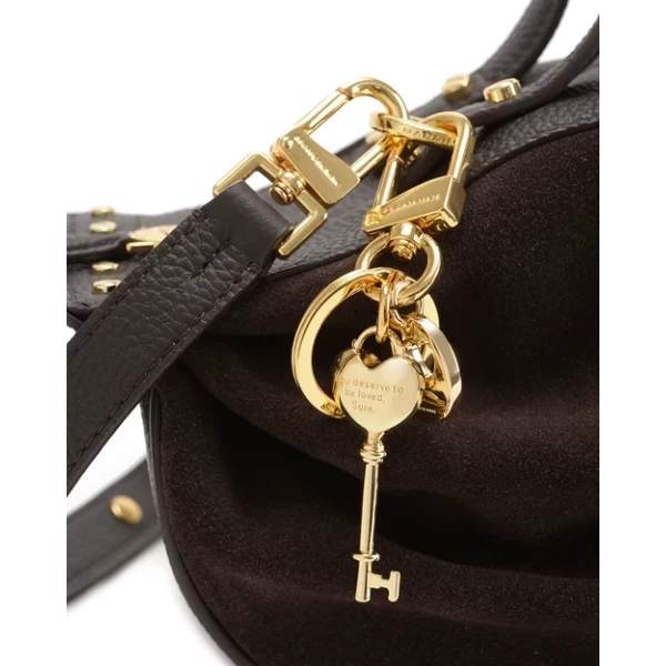 NANNINI - Borsa marrone in pelle e camoscio - 21331