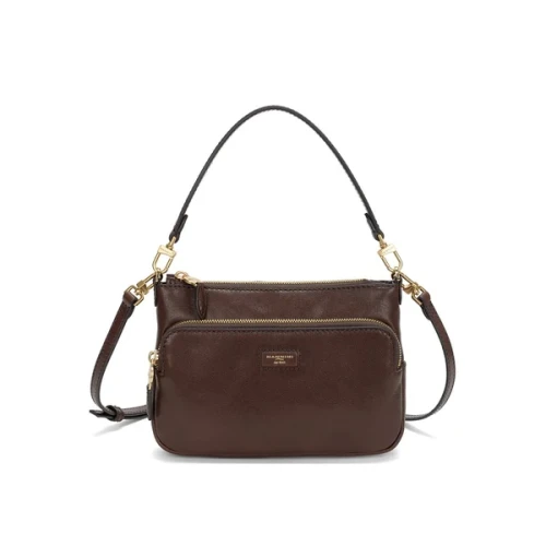 NANNINI - Borsa marrone con manico e tracolla - 20476