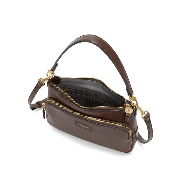 NANNINI - Borsa marrone con manico e tracolla - 20476