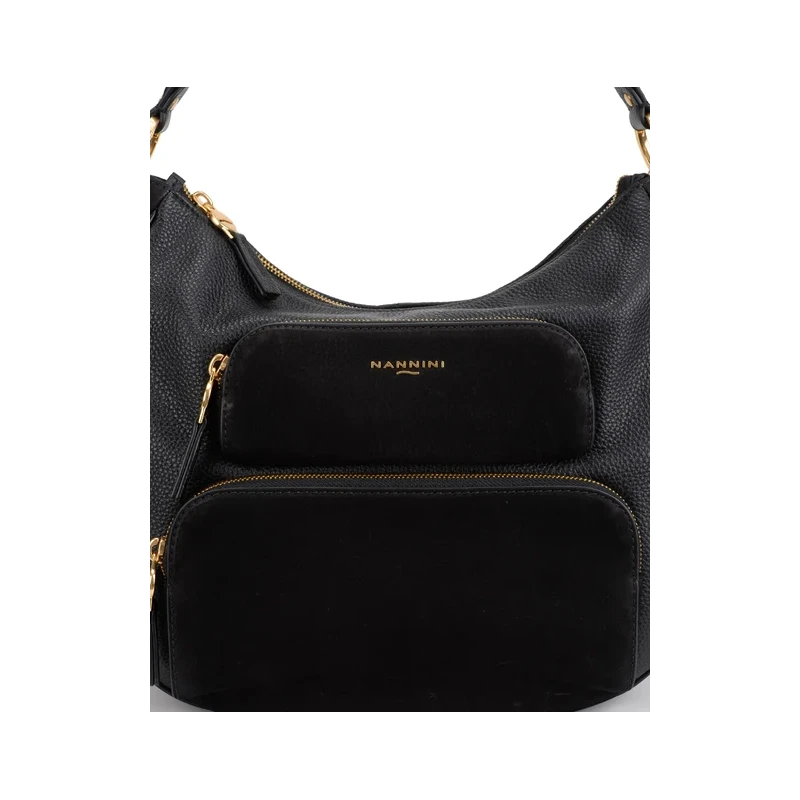 NANNINI - Borsa nera con manico e tracolla - 20457