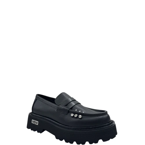 CULT - Mocassino nero con piercing - clw481800 2