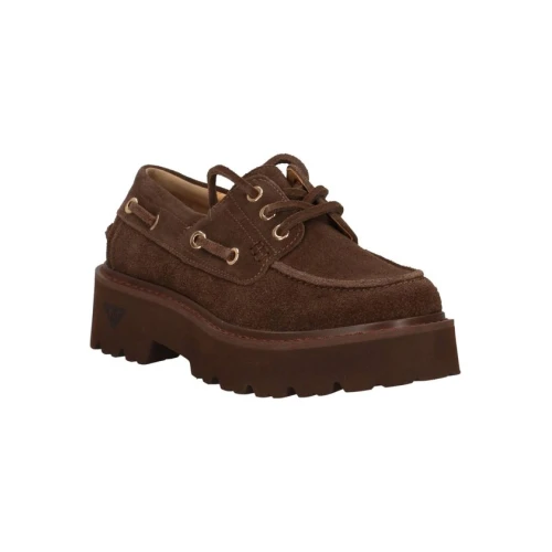 DOCKSTEPS - Sneakers barca marrone in camoscio - dsw742202