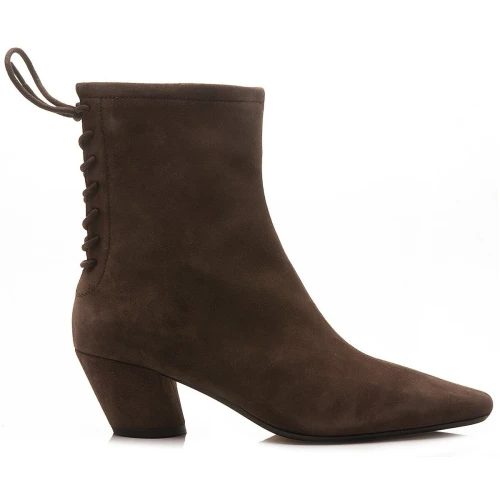 JVAM - Tronchetto in pelle camoscio marrone - brooke40729