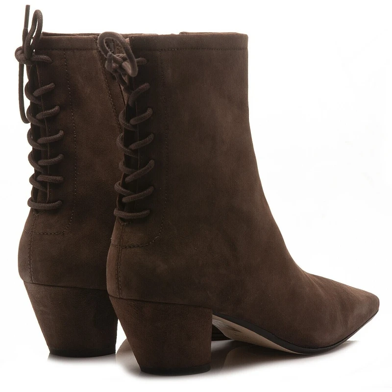 JVAM - Tronchetto in pelle camoscio marrone - brooke40729