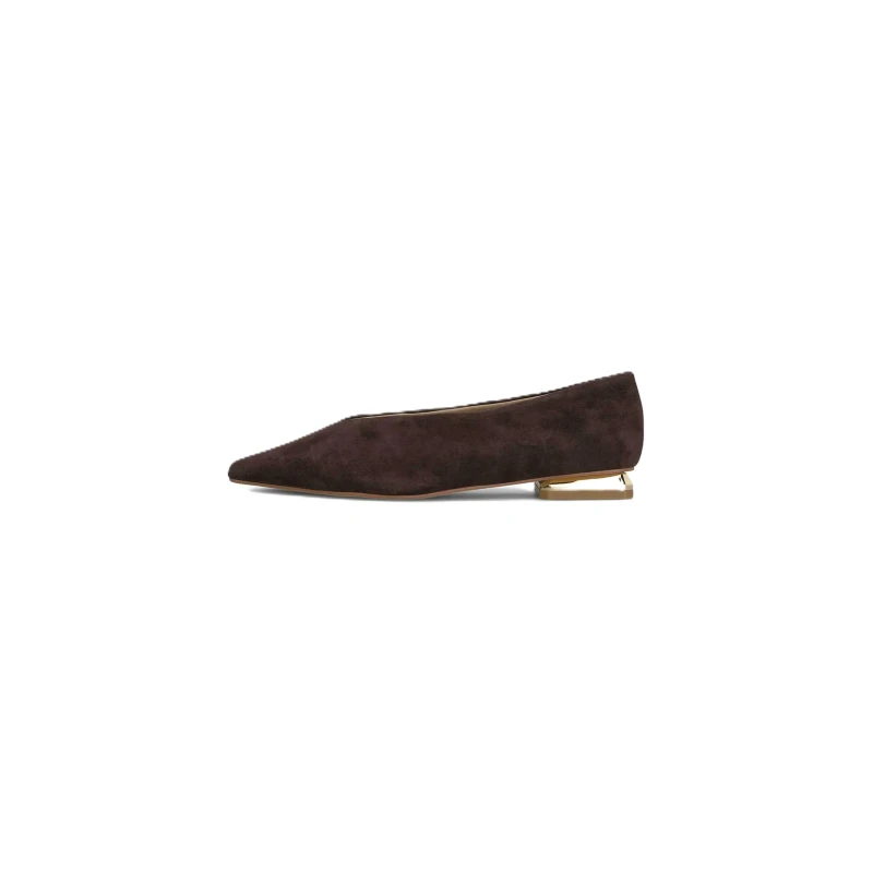 ALMA EN PENA - Decollete' ballerina marrone in camoscio - 